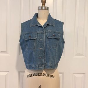 Vintage Woolrich Denim Vest, Size M